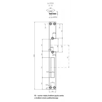 BIRA OK-P4 Plokščiasis tvirtinimo strypas, 3 mm, cinkuotas plienas, atviras