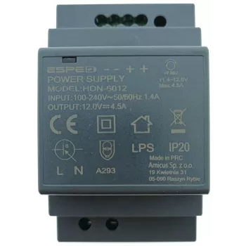 ESPE HDN-6012 DIN Rail maitinimo šaltinis 12V 54W 4.5A