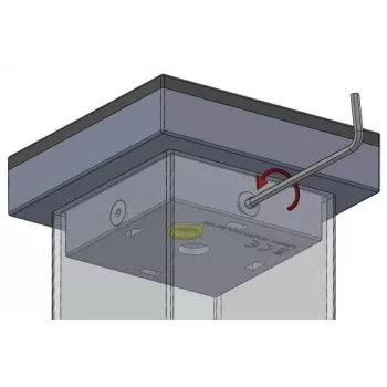 LED įspėjamasis žibintas Proxima SŁUPKOWA gintarinis 12-230V AC/DC IP54