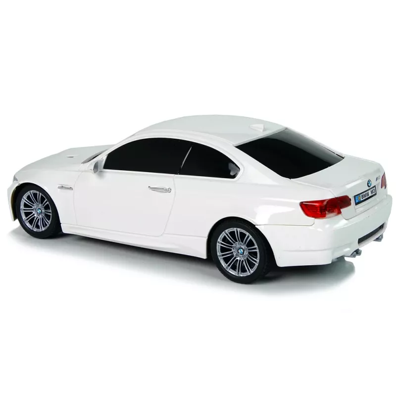 LEAN TOYS BMW M3 baltas nuotoliniu valdymu 2.4G vairo pultas 1:18 garsas šviesos