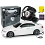 LEAN TOYS BMW M3 baltas nuotoliniu valdymu 2.4G vairo pultas 1:18 garsas šviesos