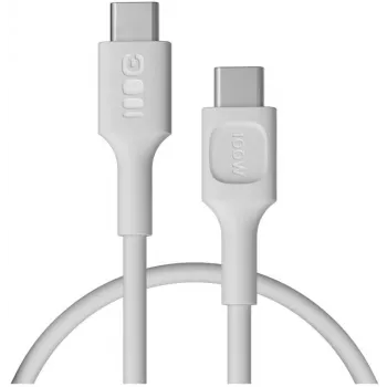 Green Cell PowerFlex USB-C į USB-C laidas 100W PD greitas įkrovimas 0,3m baltas