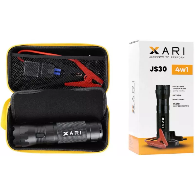 XARI užvedimo starteris PS-D30 Plus 3000A 20000mAh 12V automobilio akumuliatoriaus boosteris su LED žibintuvėliu