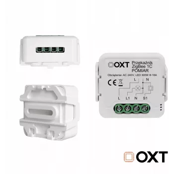 OXT T260P 1 kanalo 16A išmanusis relės modulis su galios stebėjimu, ZigBee 3.0, suderinamas su Tuya