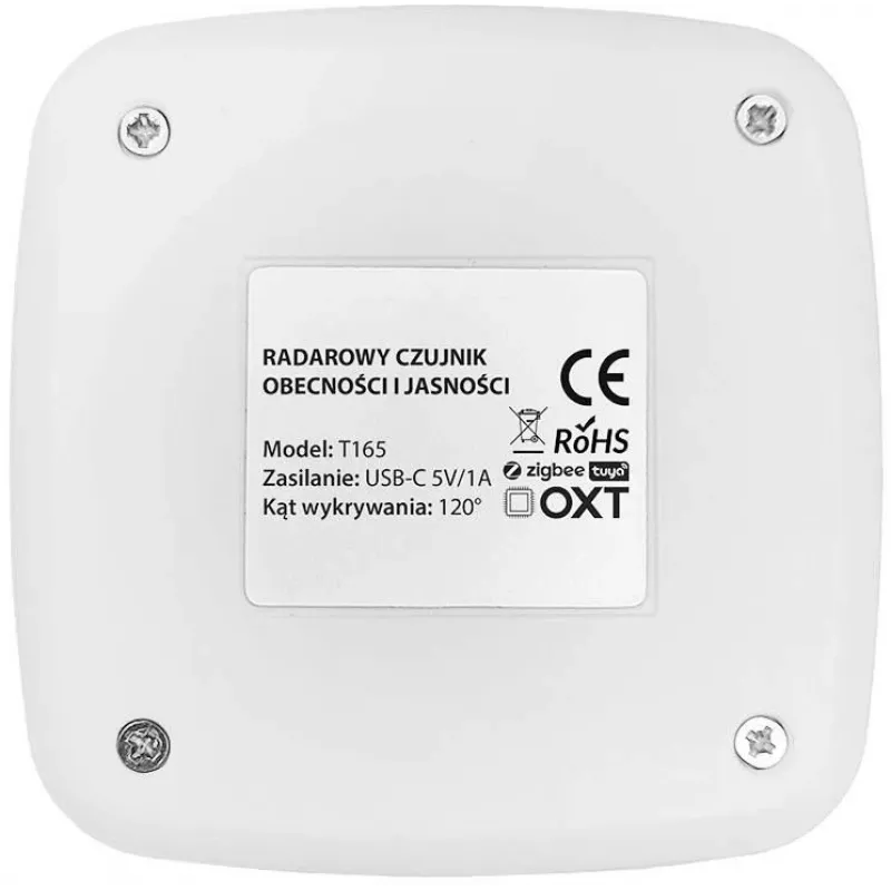 OXT T165 USB ZigBee Tuya milimetrinių bangų radaro buvimo ir ryškumo jutiklis