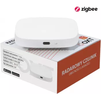 OXT T165 USB ZigBee Tuya milimetrinių bangų radaro buvimo ir ryškumo jutiklis