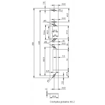 ELEKTRA-PLUS SP2503-S Neapdorota tuščia rozetė universalioms dėžėms – 1 modulio, balta, ABS