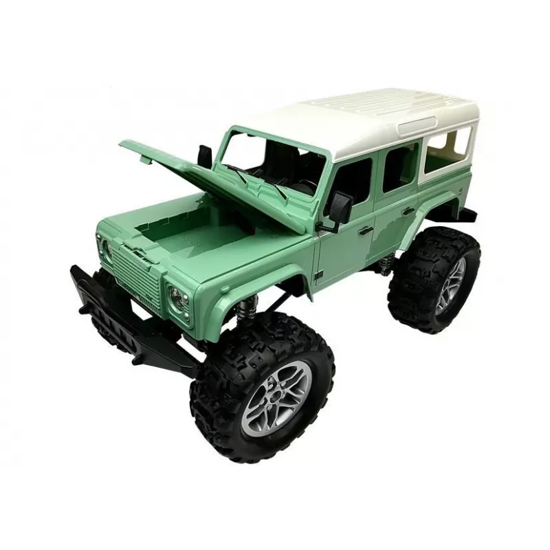 Double E nuotoliniu valdymu automobilis Jeep R/C žalias 7.5 km/h 1:14 2.4G