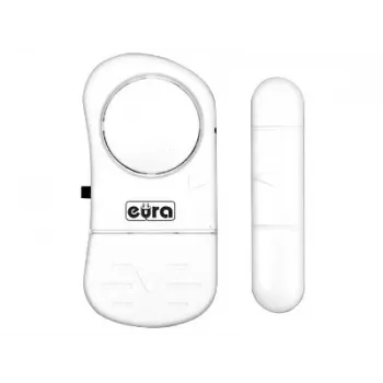EURA MA-05A3 Mini Motion Sensor Alarm (RL-9805A) – 2 nuotoliniai valdikliai, 105 dB, PIR, balta