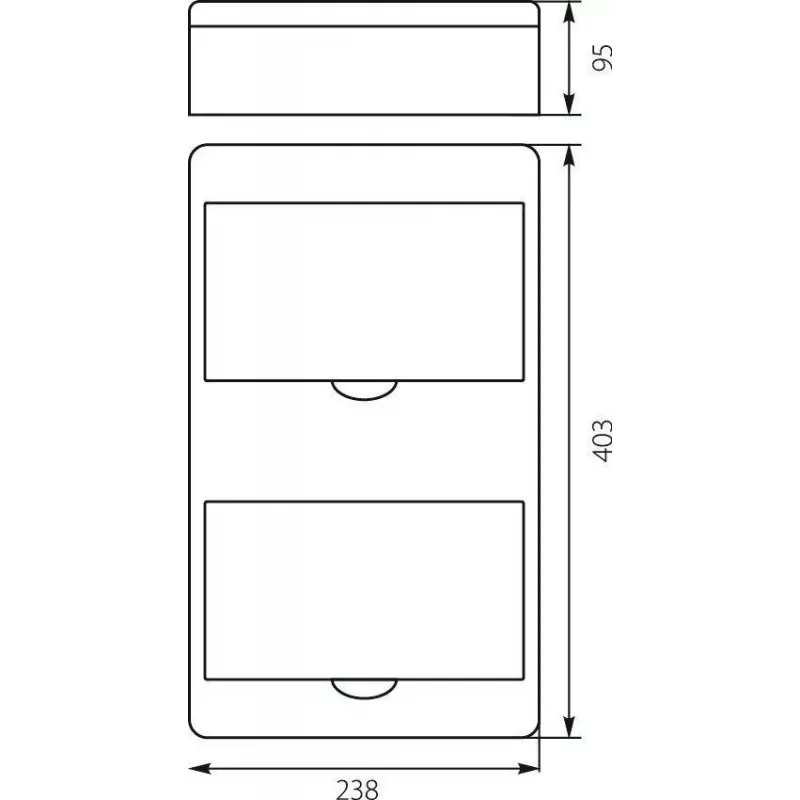 ELEKTRO-PLAST OPATÓWEK RN-16 Fala 7.4 Paviršinio montavimo skirstomasis skydas 16 modulių IP40 Baltas 403x238x95mm