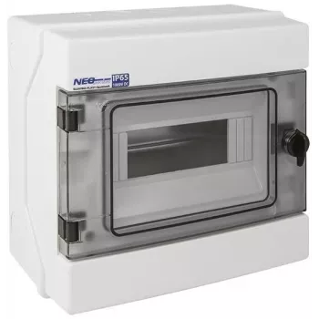 ELEKTRO-PLAST OPATÓWEK Modulinis hermetinis skirstomasis dangtelis 1x8 paviršinis montavimas (N+PE) IP65 RH-8