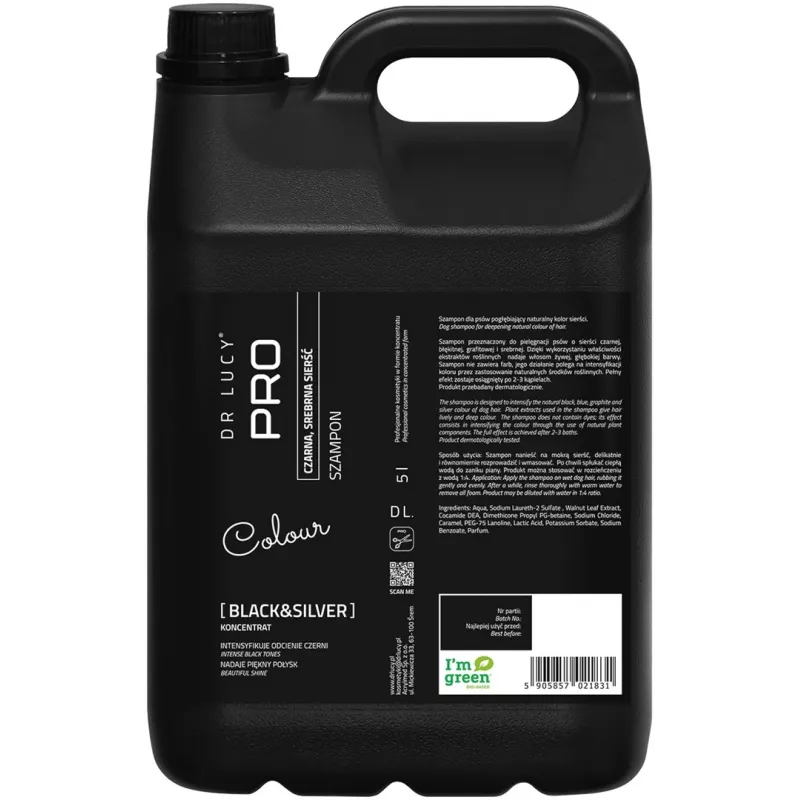 DR LUCY Black & Silver Shampoo tamsaus kailio šunims - 5 L