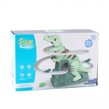 LEAN TOYS Track Slide Dinosaur Climb Lights Sounds