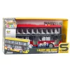 LEAN TOYS City Bus Double Decker 1:16 Drive Lights Sounds Red