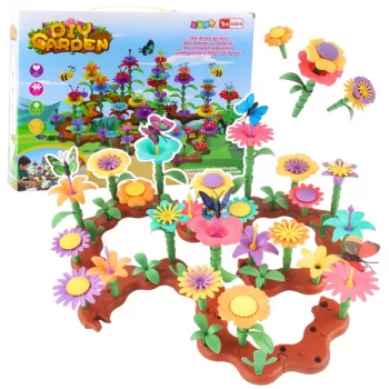 LEAN TOYS Creative Garden Flowers Construction Blocks Set 198 psl.
