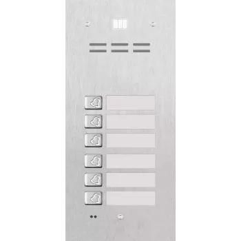 ACO FAM-P-6NPACC Įleidžiamas 6 butų skydelis su RFID artumo skaitytuvu, sidabrinis