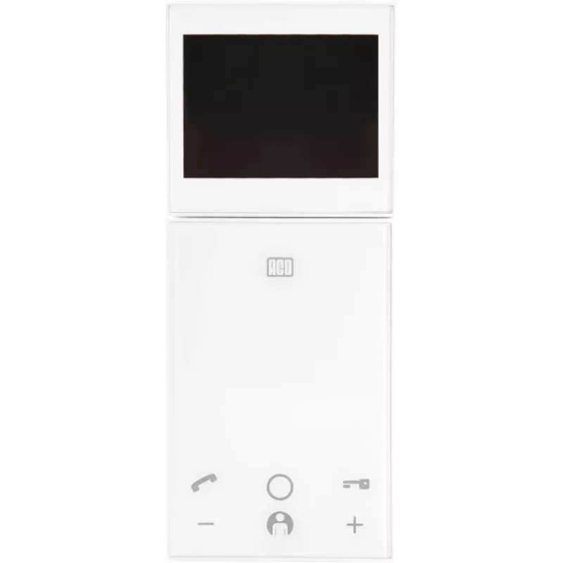 ACO MP800 G2 vaizdo durų skambučio monitorius su 3,5 inch spalvotu TFT LCD ekranu ir lietimui jautriomis funkcijų piktogramomis