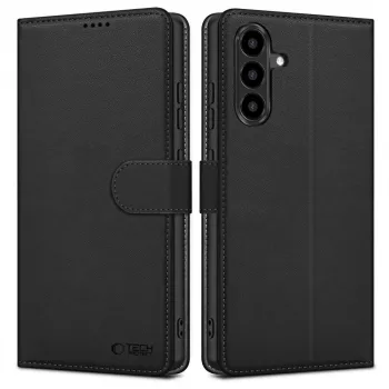 Tech-Protect Wallet Case for Samsung Galaxy A56 5G, matinė juoda