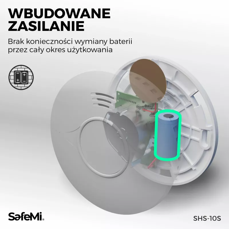 SAFEMI SHS-10W WiFi dūmų jutiklis, 3 metų garantija