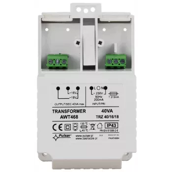 Pulsar AWT468 AC/AC Transformer 230V AC to 16V/18V AC 4A 68VA DIN Rail