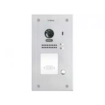 VIDOS DUO S1201A 2-Wire Video Door Station with RFID, Full HD 1080p, Silver/Dark Grey