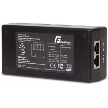 GETFORT GF-48D500 PoE adapteris 48V 0,5A 24W pasyvus PoE įpurškiklis