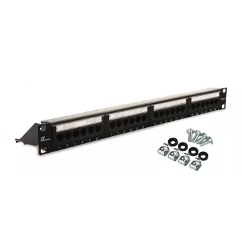 GETFORT PGF-6UTP24-B4 pataisų skydelis UTP Cat.6 24 prievadai 1U juodas