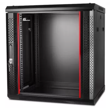GETFORT CALI 12U 600x600 sieninis stelažo korpusas 19 colių juodas