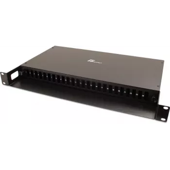 GETFORT GF-FO01-DX 1U 19 colių 24xSC duplex šviesolaidinis skirstomasis skydas su ištraukiamu padėklu