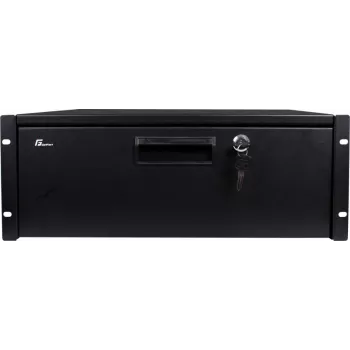 Getfort GF-4U-drawer 4U stumdomas stalčius 19 inch spintai su užraktu, juodas