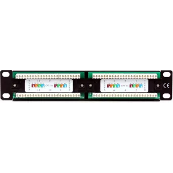 Getfort PGF-5EUTP12-B4 12 prievadų Cat5e UTP pataisų skydelis 10 colių 1U juodas
