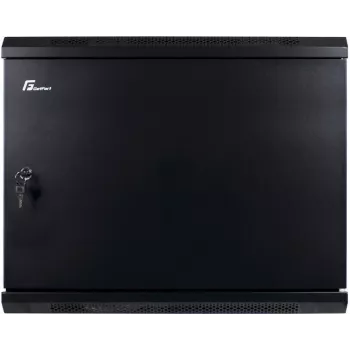 GETFORT 19 inch CALI 9U 600x450 Sieninis Stovo Korpusas su Kietomis Plieninėmis Durimis, Juodas (RAL 9005)