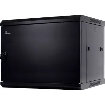 GETFORT CALI 9U 600x600 Sieninis Serverio Stovas su Tvirtomis Plieninėmis Durimis - Juodas