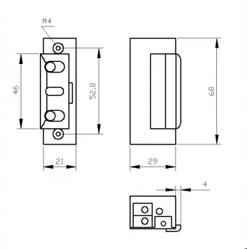 ELEKTRA-PLUS R4-24.20 Elektromagnetinis užraktas su blokavimo funkcija 24V DC 3000N