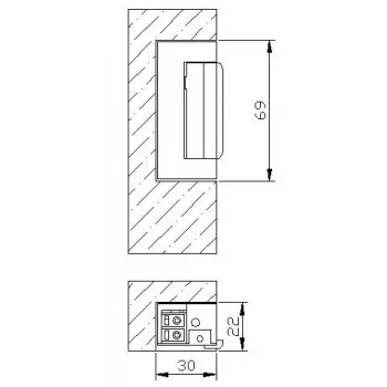ELEKTRA-PLUS Electric Door Strike R4 su atmintimi ir mechanine blokada simetrinis 24V 7544