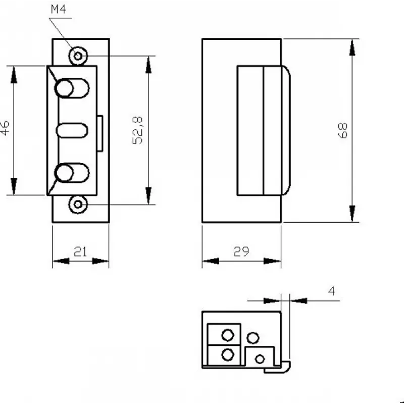 ELEKTRA-PLUS R4-24.10 Simetrinis elektromagnetinis durų laikiklis 24V 3000N