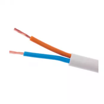 ELEKTROKABEL OMY 2x1mm² H03VV-F elektros kabelis, baltas, 100 m