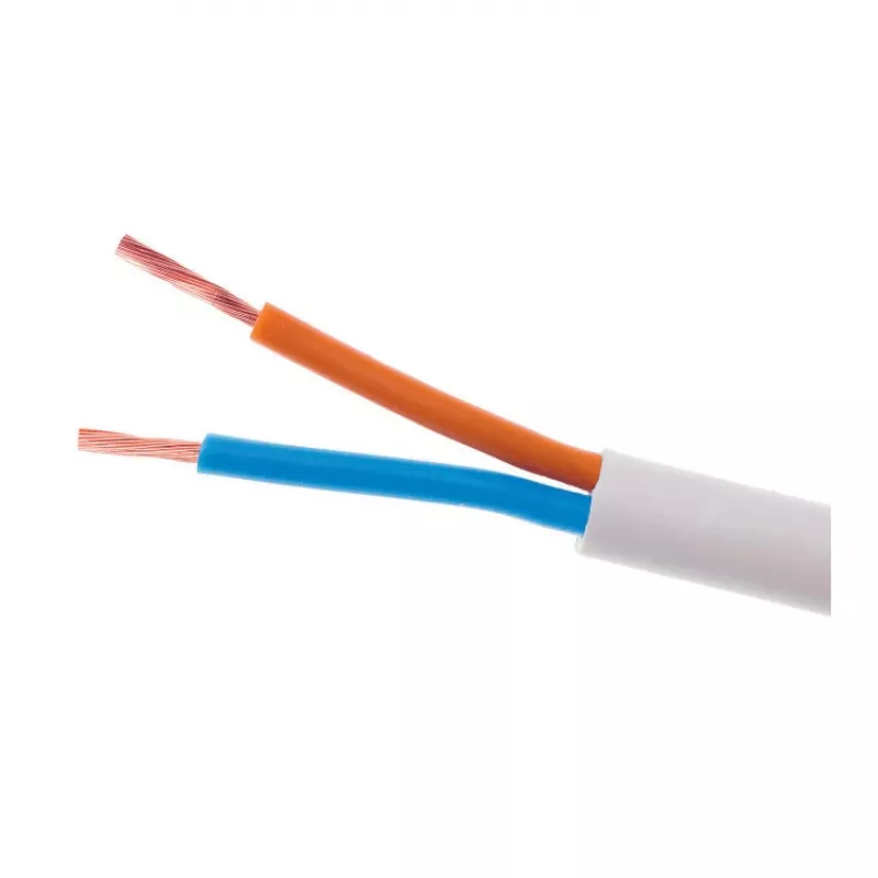 ELEKTROKABEL OMY 2x1mm² H03VV-F elektros kabelis, baltas, 100 m