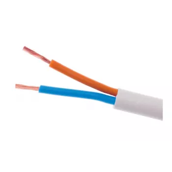 ELEKTROKABEL OMY 2x1mm² H03VV-F elektros kabelis, baltas, 100 m