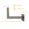 CORAB USL-48/400AL Kampinis sieninis laikiklis 48mm 400mm Aliuminis