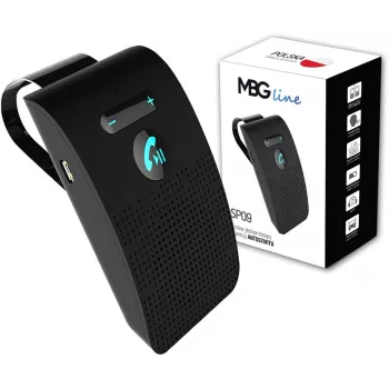 MBG Line SP09 Bluetooth laisvų rankų rinkinys automobiliui su DSP triukšmo slopinimu, 15 h pokalbio laiko, segtuku ant skydelio