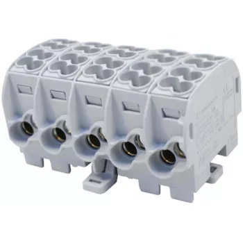 SIMET SIMBLOCK SCB 25-5X paskirstymo blokas Al/Cu 1x25mm² įėjimas 5x1.5-16mm² išėjimai pilkas