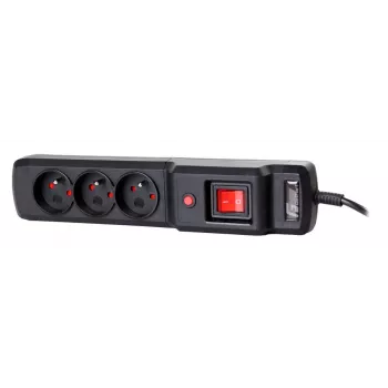 Getfort Surge Protector Power Strip 3A 3m Black