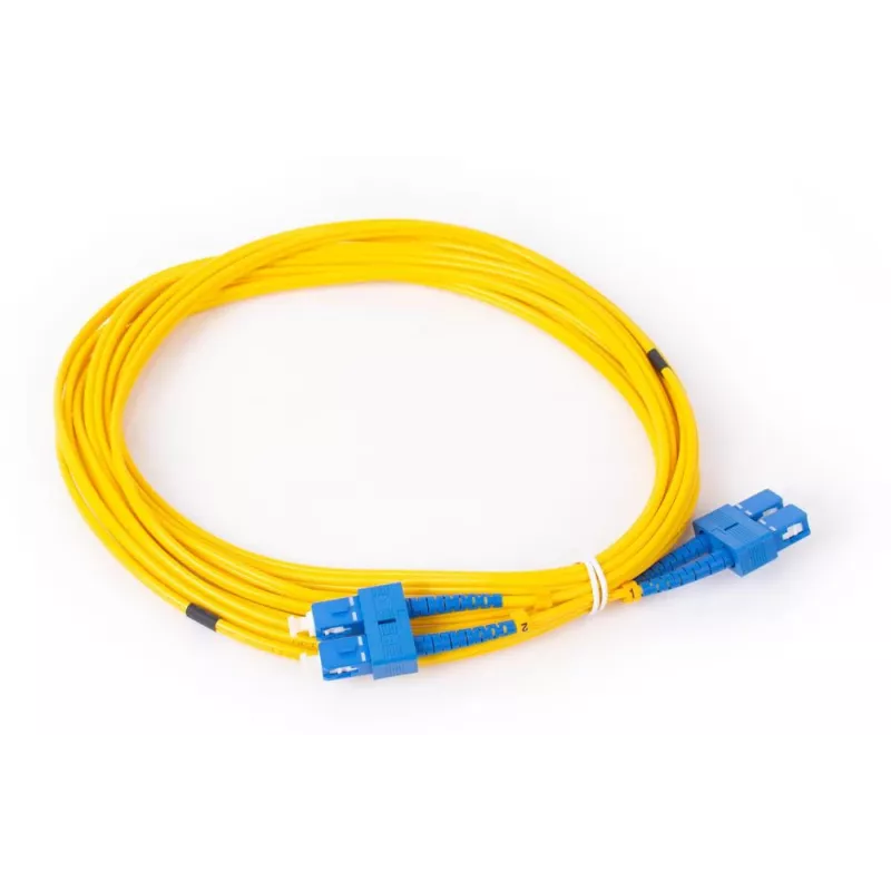 GETFORT GF-SUSUD5 Vienmodis SC/UPC į SC/UPC Duplex šviesolaidinis jungiamasis laidas 5 m geltonas