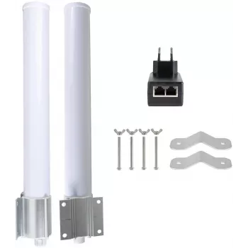 GETFORT GF-ANT-360 Visakryptė antena 12 dBi 2.4-2.5 GHz N-Moteriška Balta