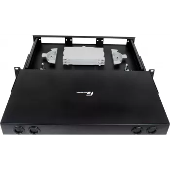 GETFORT GF-FO-MOD 1U 19 inch skiriamoji optinė panelė, 3 modulių lizdai, juoda