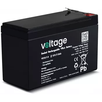 VOLTAGE AGM akumuliatorius 12V 7Ah VE12-7.0 (6-9 metų tarnavimo laikas)