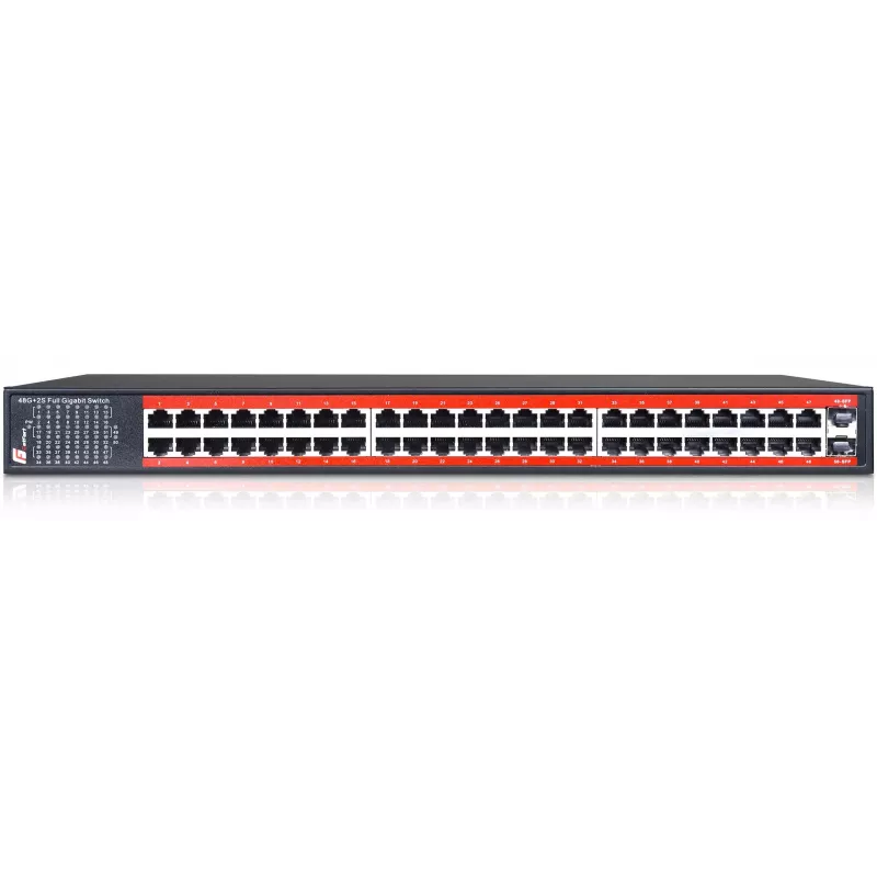GETFORT GF-148-48G-2S 48-Port Gigabit Unmanaged Switch su 2 SFP lizdais