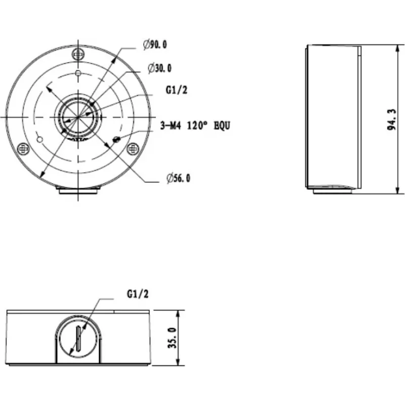 MITON MT-P134 Hermetinė jungiamoji dėžutė IP55 100x100x50mm šviesiai pilka