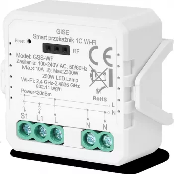 GISE „Smart WiFi“ vieno kanalo relės modulis Tuya GSS-WF